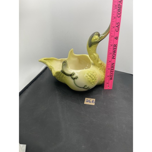 Set of 3 Hull Green Ceramic Duck Swan Mother #80 Baby Planter Ashtray Dish MCM - Picture 7 of 7